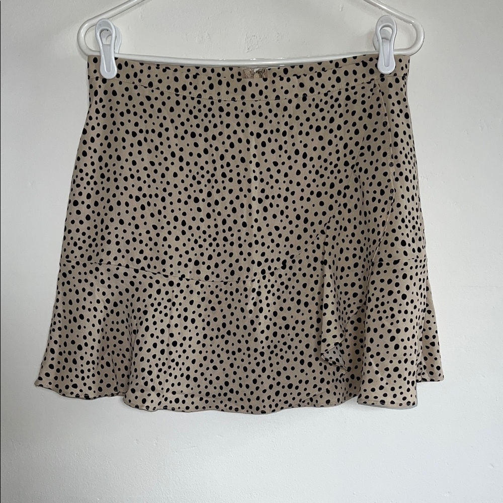 Miami Tan Skirt with Black Dots